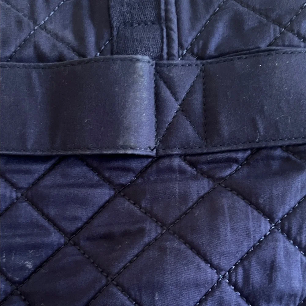 Good🎉condition TRAVELON Elegant Navy Quilted Laptop Bag 17 x 12 x 4.5 inches